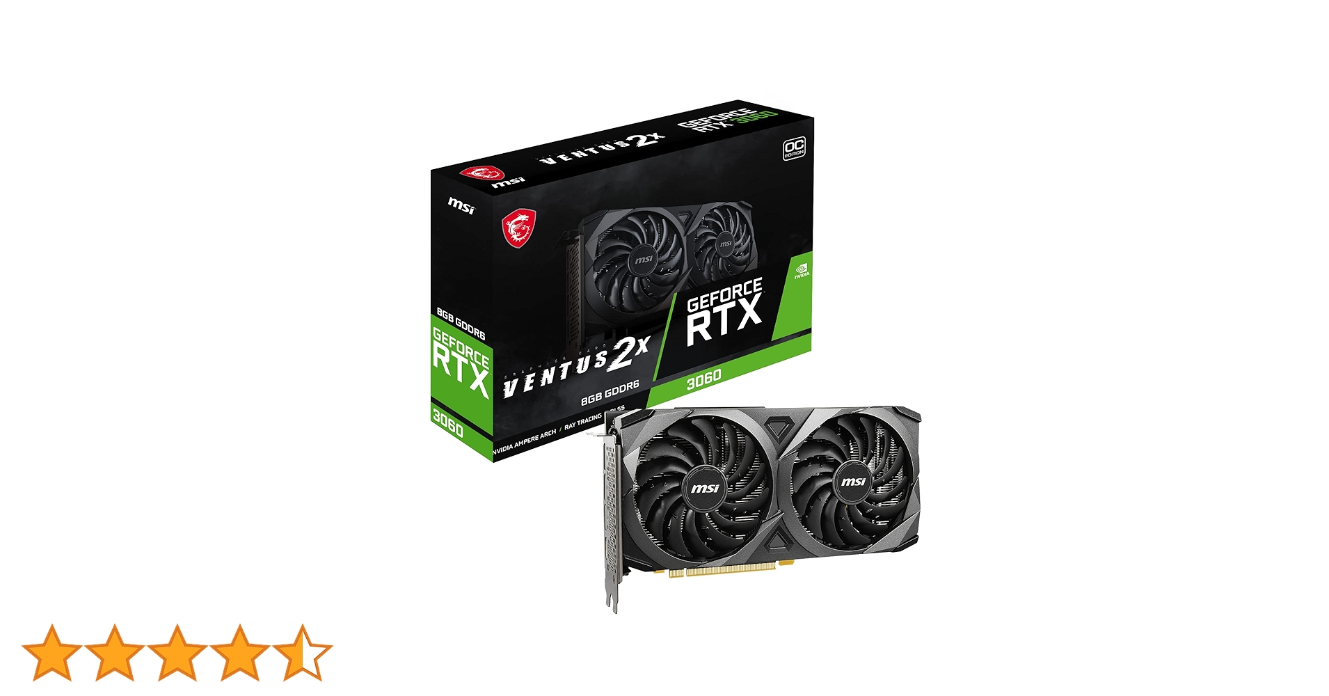 グラフィックボード・グラボ・ビデオカード MSI GeForce RTX 3060 VENTUS 2X Amazon | MSI GeForce RTX 3060 Ti VENTUS 2X 8GD6X OC